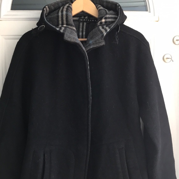 Gallery Other - Gallery Wool Hooded 2 Pocket Zip Front Jacket SZ L